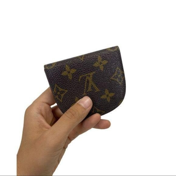 Authentic  Louis Vuitton Wallet Porte Monnaie Gousset Brown LV Vintage - Picture 7 of 11